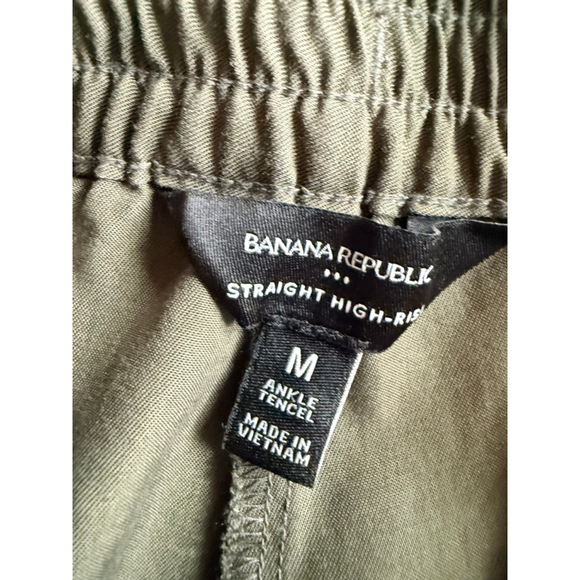 Banana Republic Women’s Straight High-Rise Ankle Pants Green Tencel Lyocell Size - Picture 6 of 7